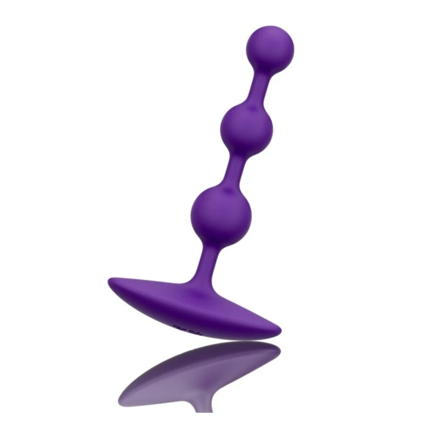 ROMP - AMP PURPLE FLEXIBLE SILICONE ANAL BEADS 12.5 CM PURPLE